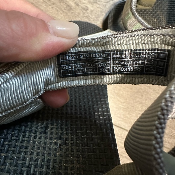 Teva Flatform Blue Grey 7 - Picture 2 of 4